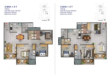 3 BHK Floor Plan